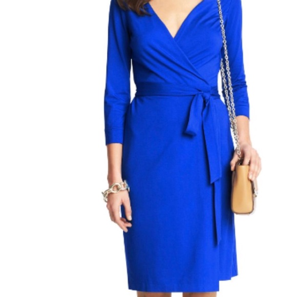 Diane Von Furstenberg Dresses & Skirts - Diane Von Furstenberg New Julian blue wrap dress